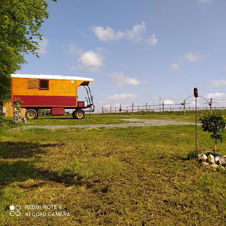 Veritable Roulotte Hippomobile "La Bailleul" Mentheville Esterno foto